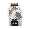 Montre Quartz Sport Oulm 9591 pour Homme avec Double Fuseau Horaire et Bracelet en Cuir Brun - Style Maille Argentée Cadran Café (9591) / Café
