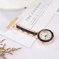 Montre d'infirmière élégante en or rose et noir avec un cadran octogonal médical blanc chic - Noir Doré
