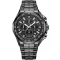 Chronographe sport WWOOR 8868 pour homme avec bracelet en acier noir et tachymètre - Style Tout Noir (8868) / Boîtier Noir Cadran Noir