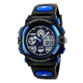 SKMEI children multifunctional waterproof digital sport watch with dual time display in black blue - Sports Style (1163) / Blue
