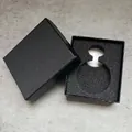 Elegant black pocket watch gift box with diamond texture and custom foam insert tray. - Top Bottom Sponge Style / 7*9*2.5CM / Ink Black