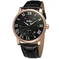 Winner men's automatic mechanical watch featuring black dial and elegant rose gold case - Rose Gold Case Black Dial