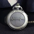 Vintage χάλκινο ρολόι τσέπης με εγχάραξη THE GREATEST Grandpa για δώρο γιορτής πατέρα - Grandpa χάλκινο χρώμα