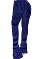 Pantaloni casual slim fit a vita alta con strisce orizzontali blu e nere in maglia moda - Taglia S / Pantaloni e gonne / Pantaloni / Blu