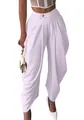 Pantalon bouffant plissé à taille haute lilas pour un look urbain très élégant. - Mauve Clair
