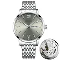 Montre pour homme argentée élégante avec cadran gris soleil et bracelet métallique - Bracelet Acier (935) / Boîtier Argent Cadran Gris Bracelet Acier