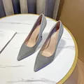 Décolleté a punta con paillettes argento scintillanti e tacchi a spillo eleganti e sexy - 34 / Tacco a Spillo da 10cm / Argento sfumato