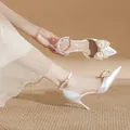 Elegante weiße High Heels mit spitzer Kappe, schicker Schleife und Stiletto-Absatz - 31 / 7.5cm Stiletto-Bogen-Stil (zzs-lth) / Weiß (7,5 cm Absatz)