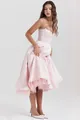 Elegante roze korset midi-jurk met tule rok en spaghettibandjes voor dames. - XS / Dresses / Ballet Roze