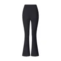 High-waisted brushed flared yoga pants in solid black for body shaping - S / Bottoms / Premium Black