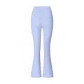 High-waisted light purple flared yoga pants with soft brushed texture for women - L / Bottoms / Mountain Blue