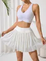 Gonna da tennis bianca a vita alta in mesh con pantaloncino interno - Taglia S / Pantaloni e gonne / Bianco