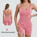 Professioneller sandgewaschener Yoga-Body in Rosa für Fitness und Tanzsport für Damen - XS / Set / Rosa (Säurewäsche)