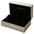 Elegant champagne gold flip-top watch gift box with premium black velvet interior - LR Champagne Gold Set Box