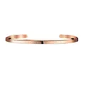 Elegant rose gold cuff bangle with 'THE ONE AND ONLY' engraved design - Cuff Bracelet / The One Bangle (Rose Gold)