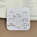 7-pair silver stud earring set with weekly themes like hearts, dogs, and stars - Cat And Dog Style (BMW6)