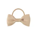 Eleganter champagner-beige Haargummi mit Schleife aus Ripsband für Mädchen und Frauen - Champagner (835)