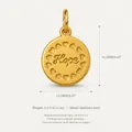 Elegant stainless steel 'Hope' heart pendant in 18K gold plated finish jewelry - Hope Style