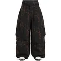 High-waist leopard print snowboard pants, waterproof and warm for outdoor winter sports - Brown Leopard Print