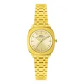 Elegante reloj cuadrado dorado para mujer con correa de acero inoxidable de calidad - Solo reloj / Todo Dorado