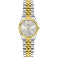Reloj de cuarzo bicolor para mujer con correa de acero y esfera de panal - Esfera Blanca de Acero Bicolor