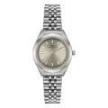 Elegante orologio al quarzo da donna con cinturino in acciaio inossidabile e quadrante champagne - Quadrante a Raggiera Champagne / Argento