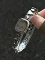 Vintage silver irregular chain link bracelet watch with quartz movement for women - Silver Grey Dial Style (14049) / Mecha Silver