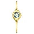 GEDI elegant women's golden bangle bracelet watch with a light blue pearlescent dial - Gold Case Green Shell Dial