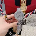 Elegant silver full diamond rotating dial watch for women with waterproof steel strap - Spinner Style (8045) / Steel Silver