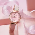 Elegant Kimio women's fashion watch with pink glitter dial and rose gold metal strap - Rose Gold Pink