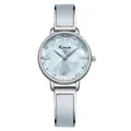 Elegant Kimio women's fashion watch featuring a light blue textured dial and silver band - Silver & Blue