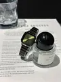 Vintage EAVANLIN square watch with black piano metal strap and dark grey green dial - Square (1903) / Small Piano Band Gunmetal Green