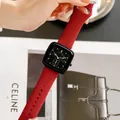 Stylish TICTOC women's watch featuring a red silicone strap and a square black dial - Red Strap Black Case (New)