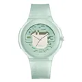 Stylish Panmila mint green silicone strap quartz watch for women with 3D dial design - Green Strap Green (Numbers)