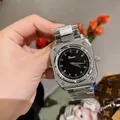 Elegant Dinimi women's octagonal quartz watch with silver stainless steel strap and black dial - Silver/Black
