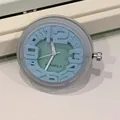 PANMILA light blue round quartz watch head with 3D raised numerals and mint green dial - Inner Core Only (Without Strap)