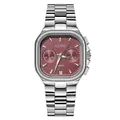 GUOU Luxus Mode quadratische Quarzuhr mit elegantem Edelstahlarmband und Datumsanzeige - Stahl Silber Braun