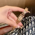 Dimini elegant rose gold rectangular quartz watch with expansion band for women - Rose Gold Metal Strap Full Rose Gold
