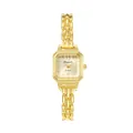 Elegante orologio da polso dorato da donna con piccolo quadrante quadrato e quarzo - Tutto Oro