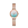 Eavanlin luxury quartz watch for women with pink-green gradient glitter dial - Rose Gold Green