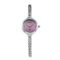 Elegant GUOU women's quartz watch featuring a purple dial and refined silver chain strap - Silver Purple