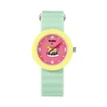 GCCLIYO mint green and yellow silicone watch featuring a cute pink cake dial design - Green with Pink and Yellow Frame (Cake Pattern)