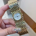 Elegant Dinimi vintage-style gold bracelet quartz watch for women with a white dial - Golden White