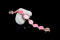 Elegante orologio da polso in oro rosa con accenti circolari rosa per donna moderna - Rosa