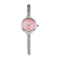 Orologio al quarzo GUOU elegante da donna con quadrante rosa e cinturino argento - Argento Rosa