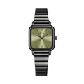 Eavanlin minimalist square face women's watch with olive green dial and black strap - Green Sunburst Square Dial (1903) / Dial Diameter 31mm / Gun Green Large