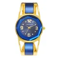 Lussuoso orologio a bracciale oro e blu con quadrante esagonale unico e marchio Ogyawatch - Oro Blu