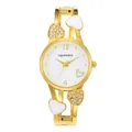 Dettaglio dell'orologio a bracciale dorato da donna con cuori e quadrante ogyawatch - Oro Bianco (ogyawatch)