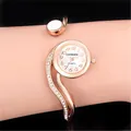Elegante orologio a bracciale CANSNOW oro rosa per donna con dettagli in strass - Cassa Oro Rosa Quadrante Bianco
