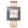 Elegante orologio da polso a quarzo con quadrante quadrato in oro rosa ogyawatch - Stile Quadrato / Oro Rosa (Quadrante Quadrato Bianco Argento)